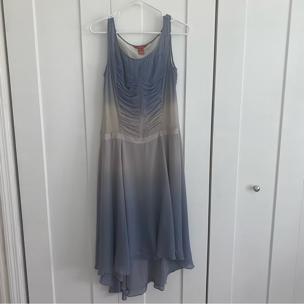 Sundance Catalog Drop Waist Silk Ombré Dress